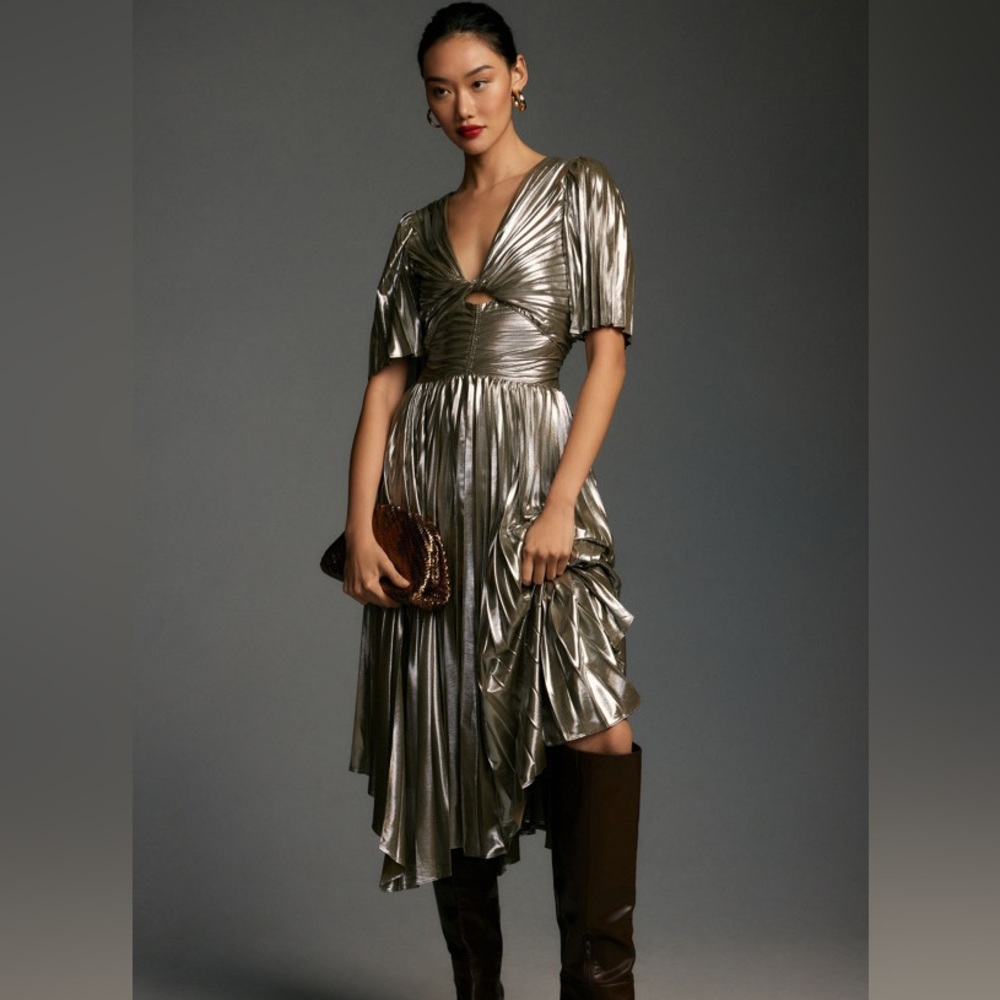 ISO Anthropologie metallic cocktail dress size small